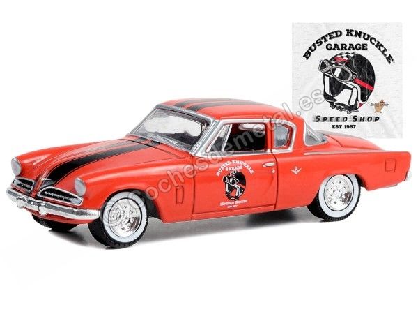 Cochesdemetal.es 1954 Studebaker Commander Starliner "Garage Nudillos Rotos Series 2" 1:64 Greenlight 39120B