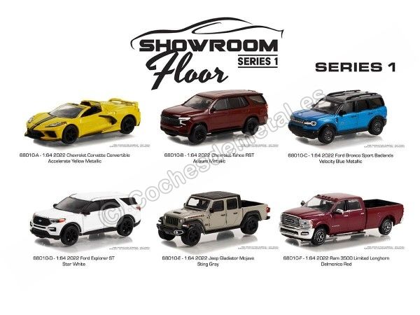 Cochesdemetal.es Lote de 6 Modelos "Showroom Floor Series 1" 1:64 Greenlight 68010