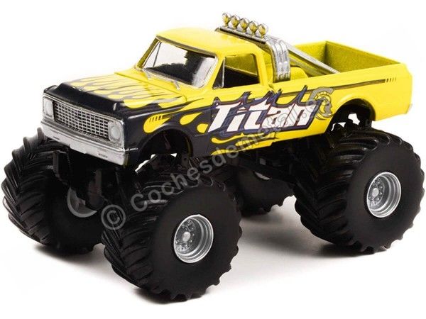 Cochesdemetal.es 1972 Chevrolet C-10 Monster Truck "Kings of Crunch Series 11" 1:64 Greenlight 49110A