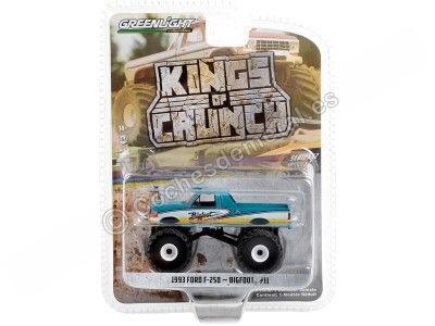 Cochesdemetal.es 1993 Ford F-250 Monster Truck Bigfoot Nº11 "Kings of Crunch Series 12" 1:64 Greenlight 49120C 2