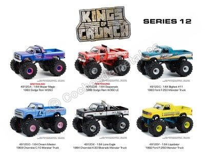 Cochesdemetal.es Lote de 6 Modelos "Kings of Crunch Series 12" 1:64 Greenlight 49120