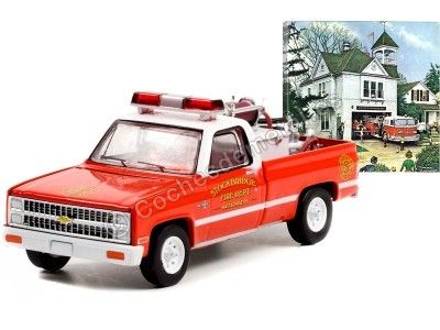 Cochesdemetal.es 1981 Chevrolet K20 Fire Department "Norman Rockwell Series 4" 1:64 Greenlight 54060E