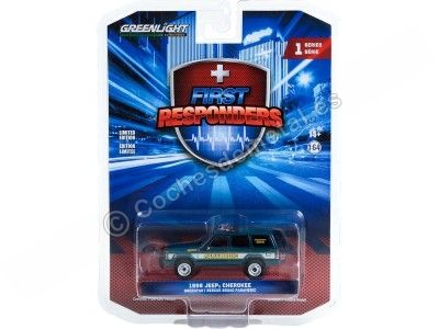 Cochesdemetal.es 1998 Jeep Cherokee Greenport Paramedic New York "Primera Respuesta Series 1" 1:64 Greenlight 67040B 2