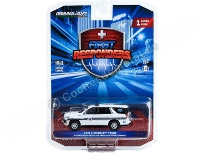 Cochesdemetal.es 2021 Chevrolet Tahoe Blooming Grove New York "Primera Respuesta Series 1" 1:64 Greenlight 67040F 2