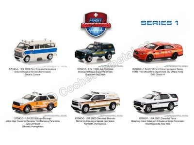 Cochesdemetal.es Lote de 6 Modelos "Primera Respuesta Series 1" 1:64 Greenlight 67040