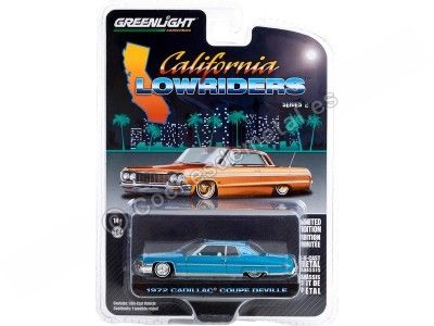 Cochesdemetal.es 1972 Cadillac Coupe deVille Custom "California Lowriders Series 2" 1:64 Greenlight 63030E 2
