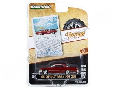 Cochesdemetal.es 1963 Chevrolet Impala Sport Coupe "Vintage Ad Cars Series 7" 1:64 Greenlight 39100A 2