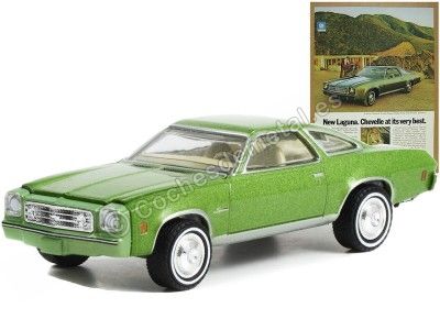 Cochesdemetal.es 1973 Chevrolet Chevelle Laguna Colonnade Hardtop Coupe "Vintage Ad Cars Series 7" 1:64 Greenlight 39100E