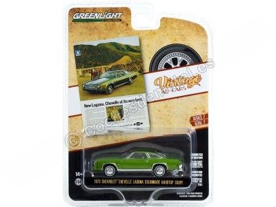 Cochesdemetal.es 1973 Chevrolet Chevelle Laguna Colonnade Hardtop Coupe "Vintage Ad Cars Series 7" 1:64 Greenlight 39100E 2