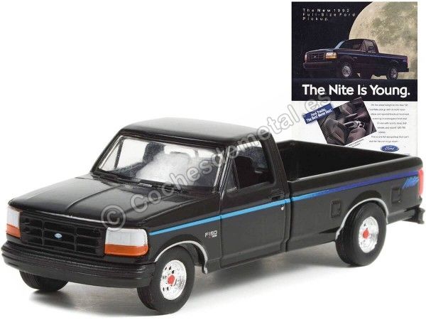 Cochesdemetal.es 1992 Ford F-150 Nite Edition "Vintage Ad Cars Series 7" 1:64 Greenlight 39100F