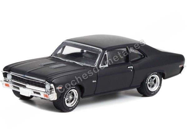 Cochesdemetal.es 1969 Chevrolet Nova "GL Muscle Series 27" Negro 1:64 Greenlight 13320B