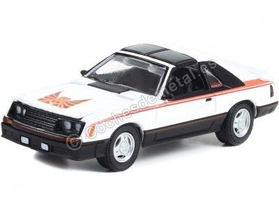 Cochesdemetal.es 1981 Ford Mustang Cobra "GL Muscle Series 27" Blanco/Negro 1:64 Greenlight 13320D