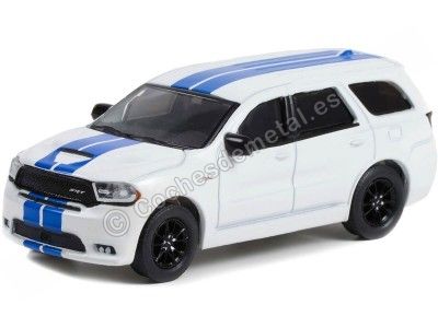 Cochesdemetal.es 2019 Dodge Durango SRT "GL Muscle Series 27" Blanco/Azul 1:64 Greenlight 13320E