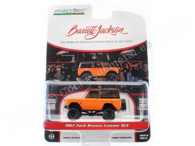 Cochesdemetal.es 1967 Ford Bronco Custom "Barrett Jackson Series 10" 1:64 Greenlight 37260C 2