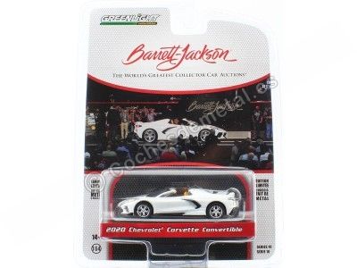 Cochesdemetal.es 2020 Chevrolet Corvette C8 Stingray Convertible "Barrett Jackson Series 10" 1:64 Greenlight 37260F 2