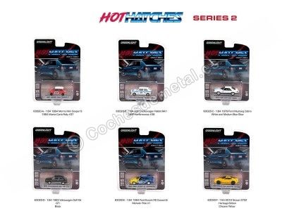 Cochesdemetal.es Lote de 6 Modelos "Hot Hatches Series 2" 1:64 Greenlight 63020 2