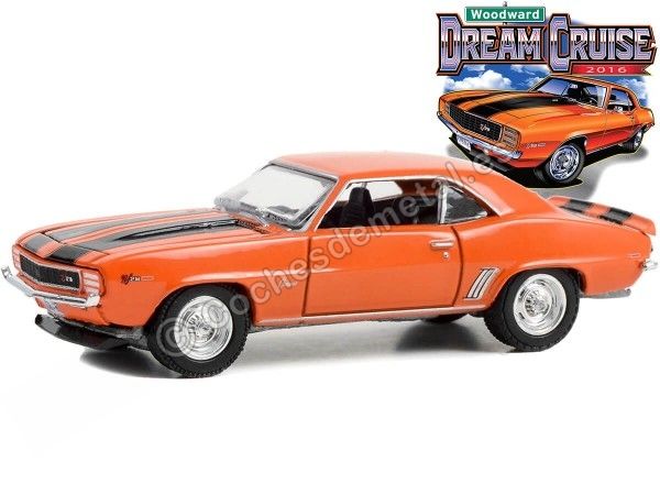 Cochesdemetal.es 1969 Chevrolet Camaro Z/28 "Woodward Dream Cruise Series 1" 1:64 Greenlight 37280D