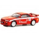 Cochesdemetal.es 2001 Nissan Skyline GT-R (R34) Nº1 Shell Racing "Shell Oil Series 1" 1:64 Greenlight 41125D