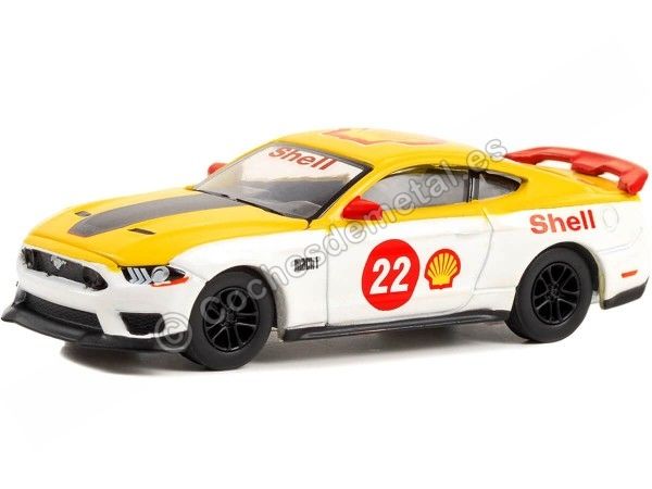 Cochesdemetal.es 2022 Ford Mustang Mach 1 Nº22 Shell Racing "Shell Oil Series 1" 1:64 Greenlight 41125F