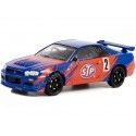 Cochesdemetal.es 2002 Nissan Skyline GT-R (R34) STP "Running on Empty Series 15" 1:64 Greenlight 41150D
