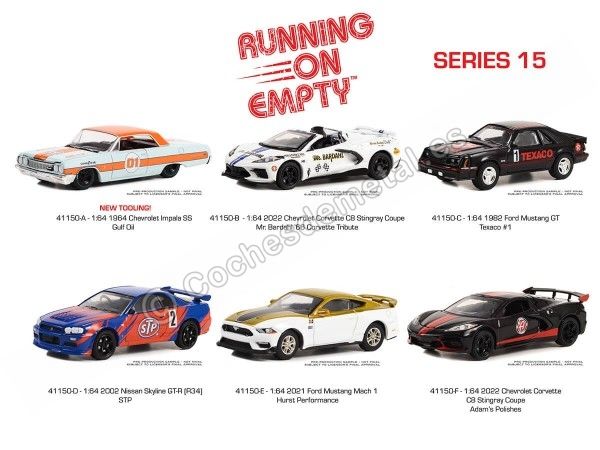 Cochesdemetal.es Lote de 6 Modelos "Running on Empty Series 15" 1:64 Greenlight 41150