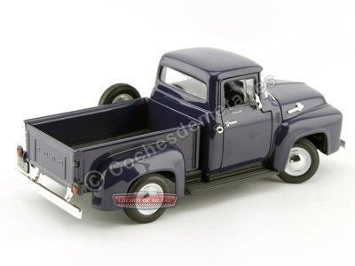 Cochesdemetal.es 1956 Ford F-100 Pick-Up Azul 1:18 Welly 19831 2