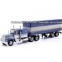 Cochesdemetal.es 1960 Cabeza Tractora Kenworth W900 de 3 Ejes Azul Metalizado/Blanco 1:18 Road Kings 180123