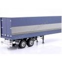 Cochesdemetal.es 1960 Trailer Semirremolque Caja de 2 Ejes Azul Metalizado/Gris 1:18 Road Kings 180164