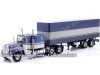 Cochesdemetal.es 1960 Trailer Semirremolque Caja de 2 Ejes Azul Metalizado/Gris 1:18 Road Kings 180164
