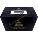 Cochesdemetal.es 1960 Trailer Semirremolque Caja de 2 Ejes Azul Metalizado/Gris 1:18 Road Kings 180164