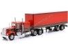 Cochesdemetal.es 1960 Camión Kenworth W900 de 3 Ejes + Semirremolque Rojo/Negro 1:18 Road Kings 122166