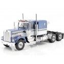 Cochesdemetal.es 1960 Camión Kenworth W900 de 3 Ejes + Semirremolque Azul/Blanco/Gris 1:18 Road Kings 123164