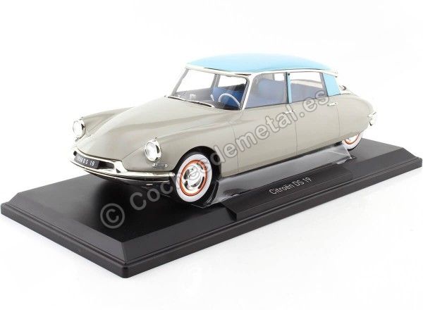 Cochesdemetal.es 1956 Citroen DS 19 "Gina Lollobrigida" Gris Rosa/Turquesa 1:18 Norev 181763