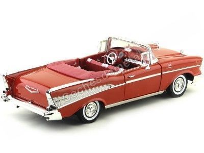 Cochesdemetal.es 1957 Chevrolet Bel Air Open Convertible Rojo 1:18 Motor Max 73175 2