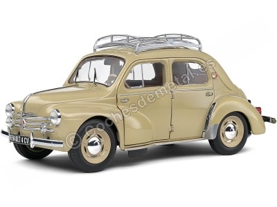 Cochesdemetal.es 1951 Renault 4CV Con Portaequipajes Beige Tórtola 1:18 Solido S1806605