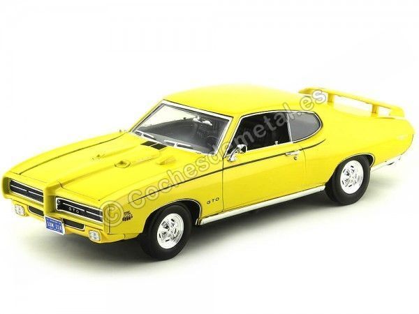 Cochesdemetal.es 1969 Pontiac GTO juge Amarillo 1:18 Motor Max 73133