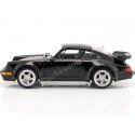 Cochesdemetal.es 1988 Porsche 911 (964) Turbo Coupe Negro 1:18 Welly 18026