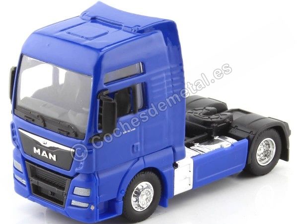 Cochesdemetal.es 2019 Cabeza Tractora MAN TGX 18.440 XXL 2 Ejes Azul 1:64 Welly 68010