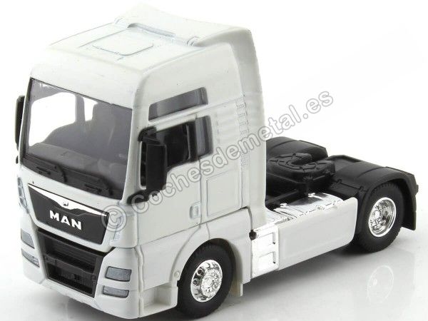 Cochesdemetal.es 2019 Cabeza Tractora MAN TGX 18.440 XXL 2 Ejes Blanco 1:64 Welly 68010