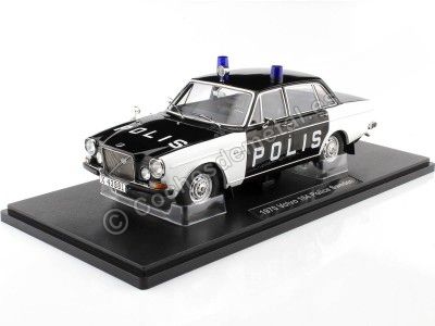 Cochesdemetal.es 1970 Volvo 164 Policía Suecia Blanco/Negro 1:18 Triple-9 1800375