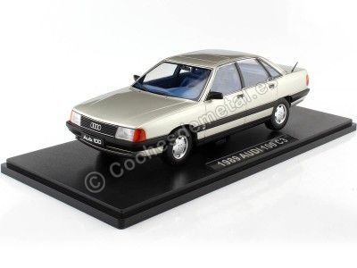 Cochesdemetal.es 1989 Audi 100 2.3E C3 Plateado Zermat 1:18 Triple-9 1800352