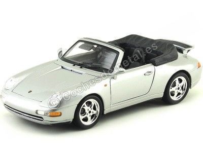 Cochesdemetal.es 1994 Porsche 911 Carrera Cabriolet Gris 1:18 Bburago 12039