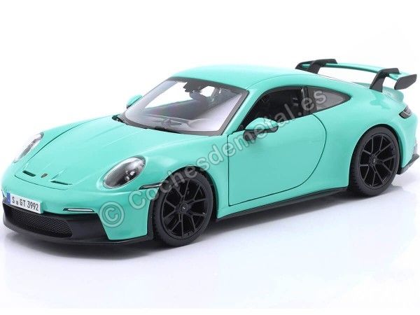 Cochesdemetal.es 2021 Porsche 911 (992) GT3 Verde Menta 1:24 Bburago 21104