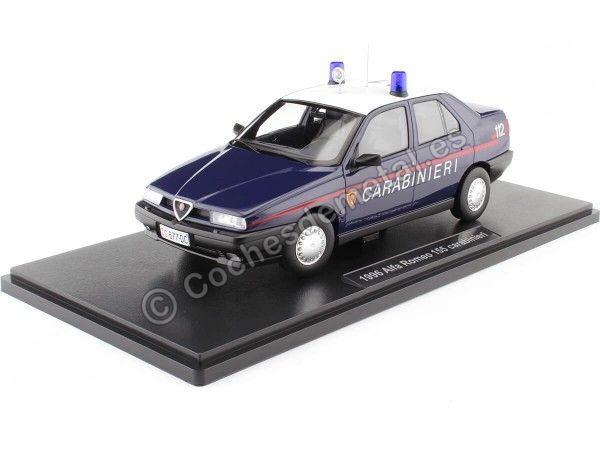 Cochesdemetal.es 1996 Alfa Romeo 155 Carabinieri Azul/Blanco 1:18 Triple-9 1800385