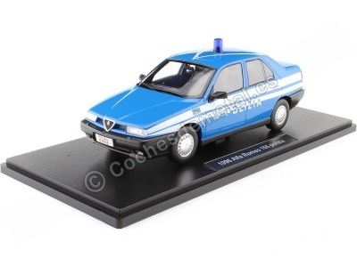 Cochesdemetal.es 1996 Alfa Romeo 155 Polizia Azul/Blanco 1:18 Triple-9 1800386