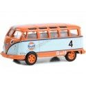Cochesdemetal.es 1964 Volkswagen VW Samba Bus Gulf Oil Nº4 Racing "Club Vee-Dub Series 16" 1:64 Greenlight 36070B