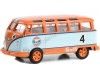 Cochesdemetal.es 1964 Volkswagen VW Samba Bus Gulf Oil Nº4 Racing "Club Vee-Dub Series 16" 1:64 Greenlight 36070B