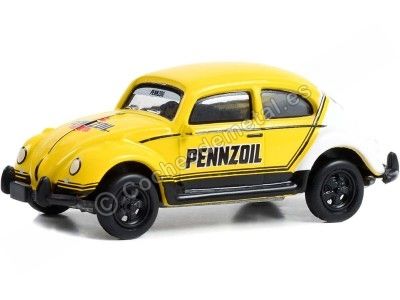 Cochesdemetal.es 1966 Classic Volkswagen VW Beetle Pennzoil Racing "Club Vee-Dub Series 16" 1:64 Greenlight 36070E