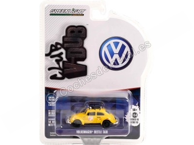 Cochesdemetal.es 1966 Classic Volkswagen VW Beetle Taxi Lima Peru "Club Vee-Dub Series 16" 1:64 Greenlight 36070F 2