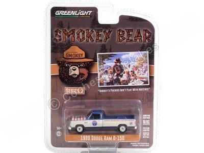 Cochesdemetal.es 1989 Dodge Ram D-150 "Smokey Bear Series 2" 1:64 Greenlight 38040D 2